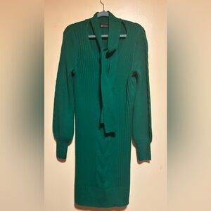 New York & Company Green Knit Dress